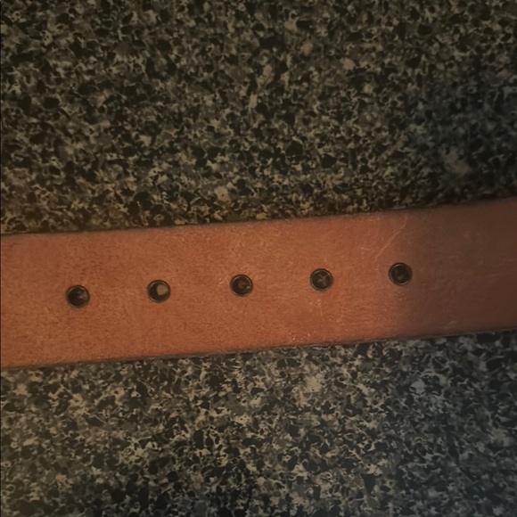 Fossil womens Brown Leather Belt with Silver Buckle - Picture 6 of 12